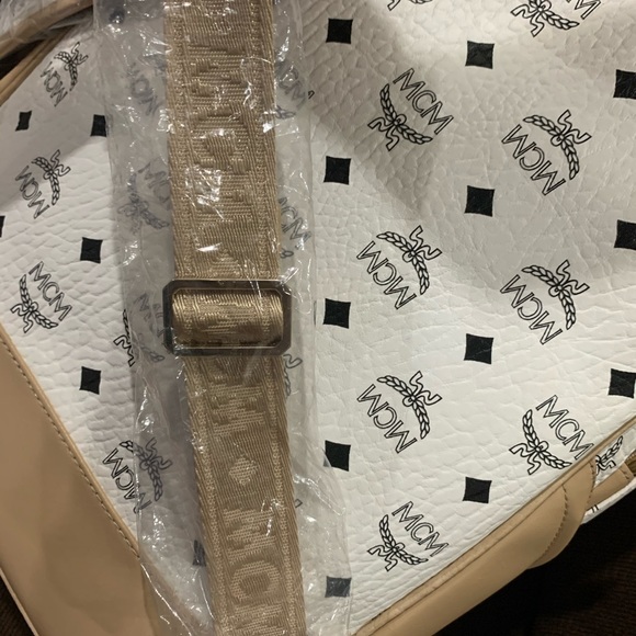 MCM Logo Allover Duke Visetos Leather Backpack main image 5
